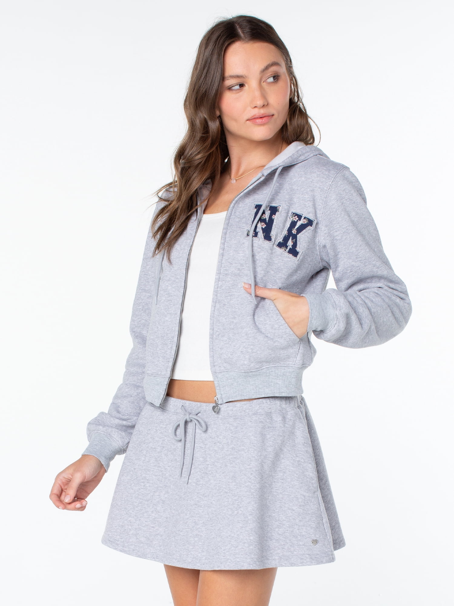 Celebrity Pink Women's Signature Zip Up Fleece Hoodie Sweatshirt, Sizes XS-XXXL