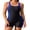 Red&Blue, variant on One Piece Tummy Control Swimsuits Womens Boyleg Sports Swimwear Racerback Bathing Suits for Women