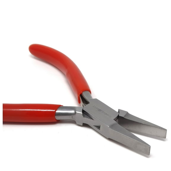 Jewelry Making Pliers Flat Nose Professional Repair Stainless Steel Tool with Cushion Grip for Handmade DIY Craft