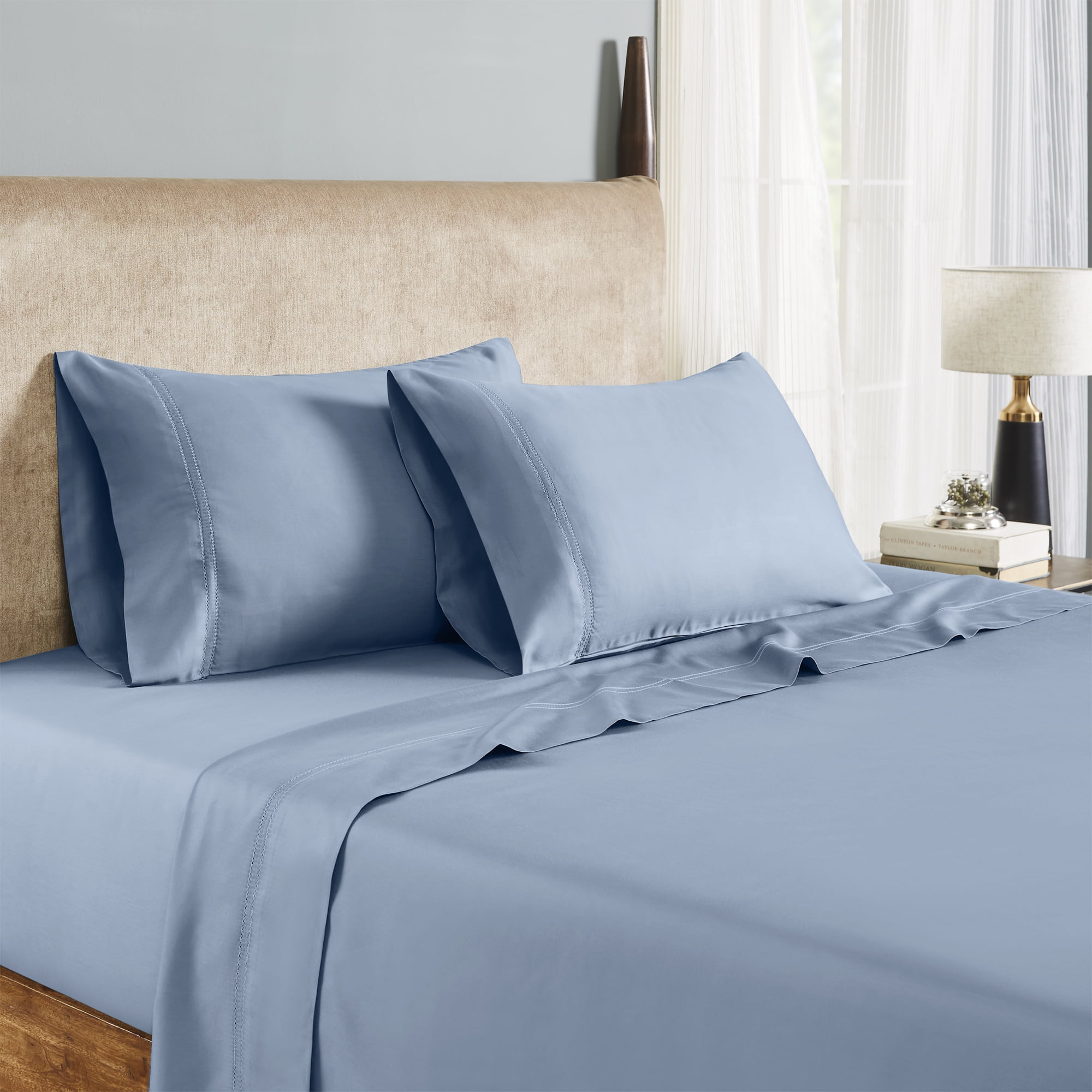 Modern Threads 1000 Thread Count Cotton Rich 6 Piece Sheets, Celestial ...