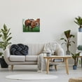 thumbnail image 2 of Stupell Industries Loving Longhorn Cattle Nuzzling Calf Heartwarming Animals Photograph Gallery Wrapped Canvas Print Wall Art, Design by James Dobson, 2 of 5