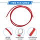 thumbnail image 4 of 1 Pc Cable de inversor de batería 6 AWG 6FT 3/8" Lug 5/16" Lug Cable de batería universal para automóvil, vehículo, barco, casa rodante, solar, cobre estañado rojo, 4 of 7