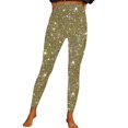 thumbnail image 2 of Lroveb Sequin Pants for Women, Womens Sparkly High Waisted Trousers, Ladies Casual Shining Slimming Versatile Pants Yellow, 2 of 4
