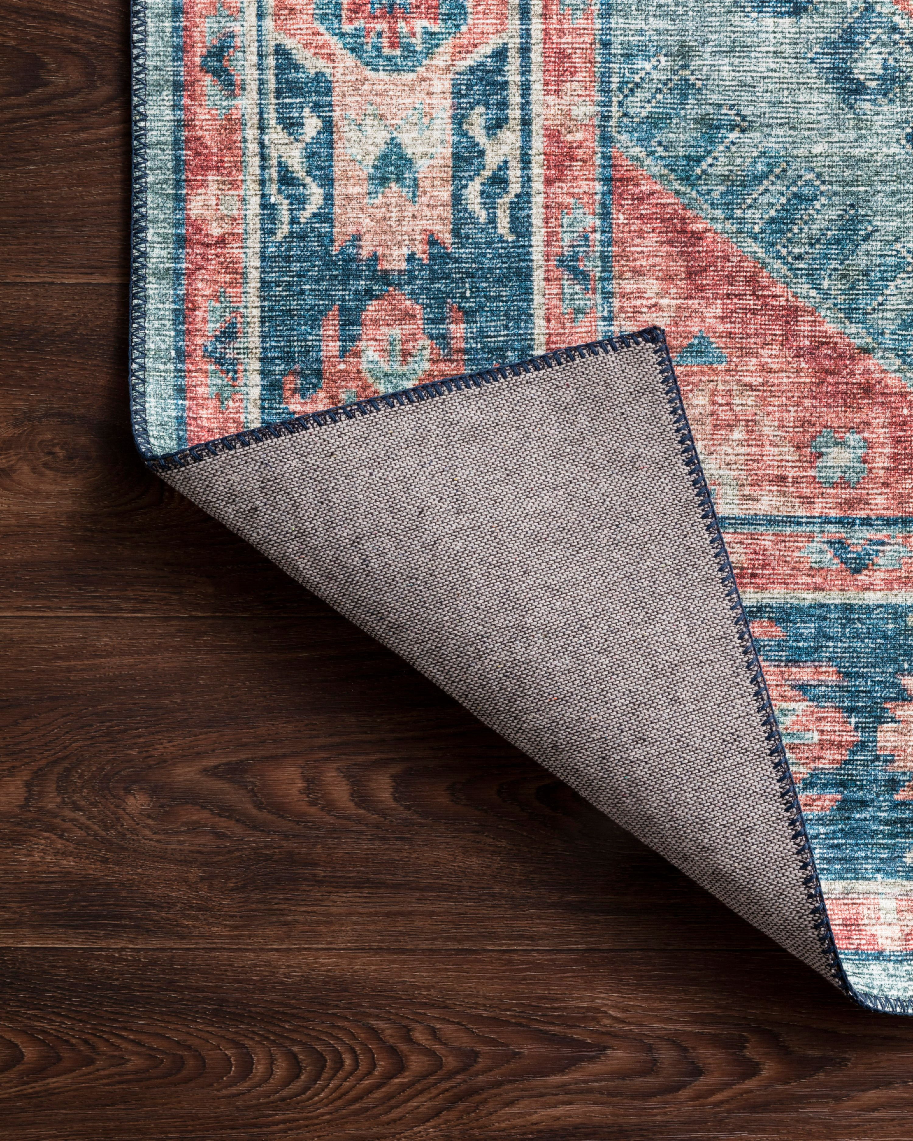 Loloi Skye Oriental Turquoise / Terracotta Area Rug