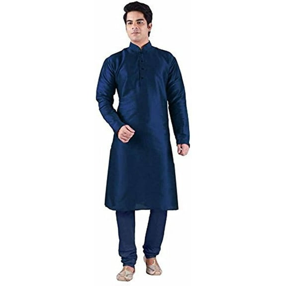 Royal Kurta Men's Silk Blend Kurta Churidaar Set