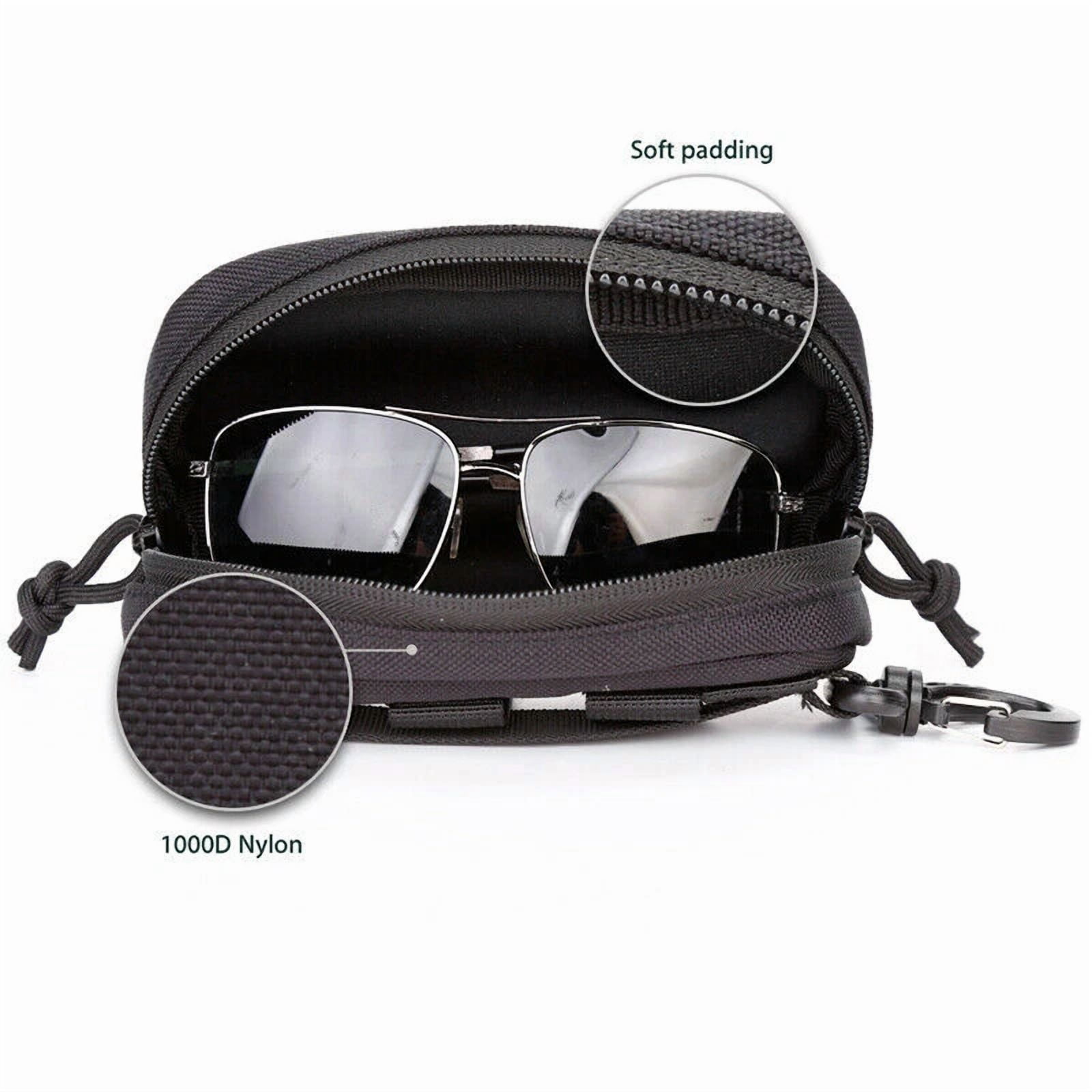 Eyeglasses Case Anti-Shock Molle Zipper Sunglasses Pouch Bag Glasses Box Holder