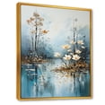 thumbnail image 2 of Designart "Liquid Art: Minimalist Forest River" Forest Floater Framed Wall Art Living Room, 2 of 5