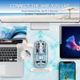thumbnail image 3 of A.JAZZ Wireless Bluetooth5.1&2.4G Mini Lightweight Silent Mouse,Transparent Clear Magnetic Shell,Nano USB C Receiver Rechargeable Magic Mice,Office gem for PC/Win/Mac/Computer/Laptop/Apple/ipad(Blue), 3 of 9