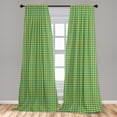 thumbnail image 4 of Ambesonne Teal Chevron Curtains, Bicolour Zigzag Lines, Pair of 28"x63", Earth Yellow, 4 of 4