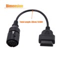 thumbnail image 3 of Unique Bargains 30cm 0.98ft 10 Pin to OBDII Cable Cord Diagnostic Adapter Cable Motorcycle for BMW, 3 of 6