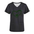 thumbnail image 5 of BiZtdJrK 2025 Happy St. Patrick's Day Scrub Tops for Women Fashion Shamrock Graphic Tees Shirts Short Sleeve Nurse Uniform Tshirts with Pocket Black XXL, 5 of 7