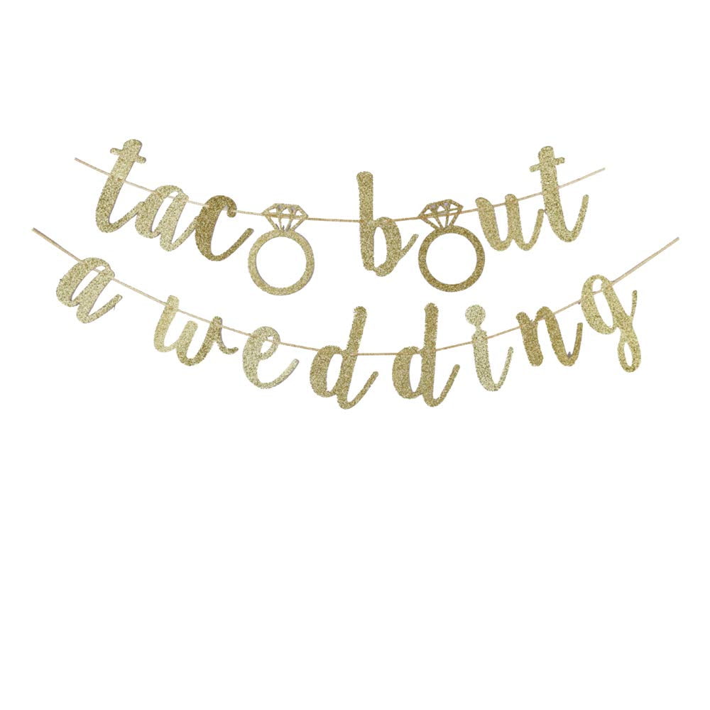 Taco Bout A Wedding Banner Fun Sign Decors for Wedding Party Mexican Fiesta Themed Bridal Shower Party Decorations