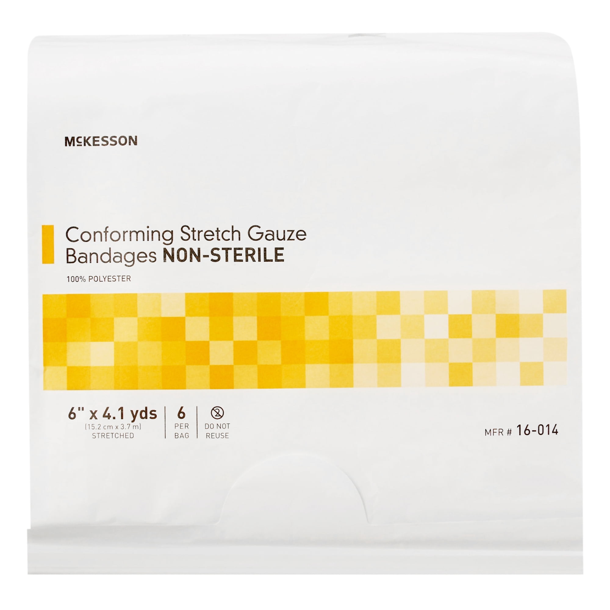McKesson Conforming Stretch Gauze Bandages, Non-Sterile - 6 in x 4.1 yd, 48 Ct