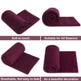 thumbnail image 2 of Ntbay Rayon Cotton Cable Knitted Throw Blanket, Soft and Breathable Chevron Textured RPET Decorative Blanket for Couch, Sofa, Bed, 51x67 Inches, Wine Red, 2 of 5