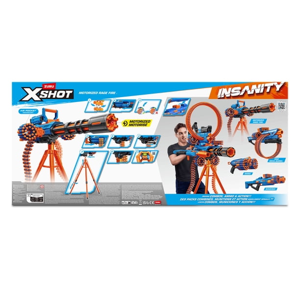 XSHOT Insanity Motorized Rage Fire (72 Darts) by ZURU, Foam