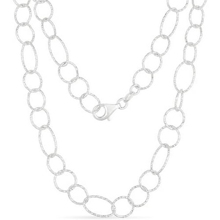 Diamond-Cut Sterling Silver Link Chain, 18
