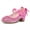 Pink, variant on Kushyshoo Silver Girls Dress Shoes Mary Jane Pumps with Bow 1.5in Low Heel Wedding Party Princess 13M