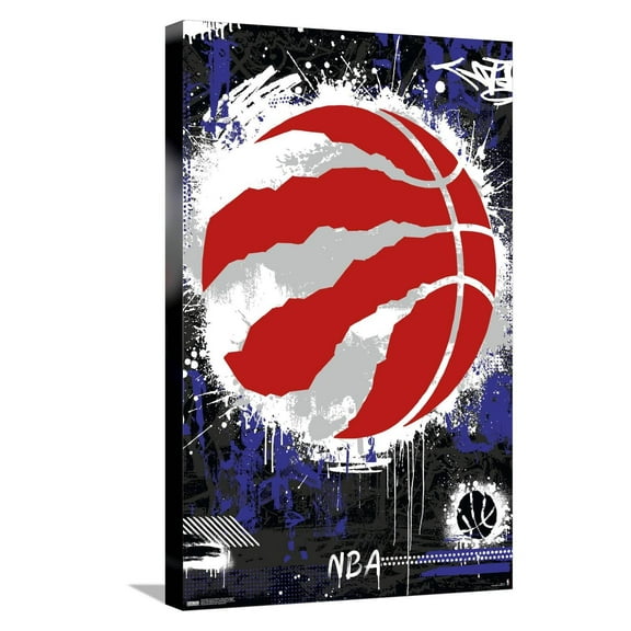 NBA Toronto Raptors - Maximalist Logo 23 Canvas Wall Poster, 14.725" x 22.375"