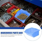 icolorfuled Plastic Storage Bins Stackable Nesting Shelf Box Blue 6pcs