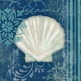 thumbnail image 2 of Lyon, Rebecca 15x15 Gold Ornate Wood Framed with Double Matting Museum Art Print Titled - Navy Blue Spa Shells III, 2 of 4