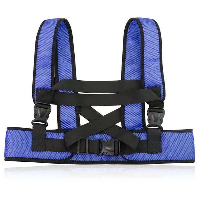 Cinturón de silla de ruedas de nylon ajustable Arnés de asiento transpirable suave Adultos Restricción Restricción Cinturón de seguridad Mobility Scooter Strap Reutilizable Azul seitruly CE001699-01