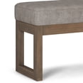 thumbnail image 3 of WyndenHall  Madison 26 inch Wide Contemporary Rectangle Ottoman Bench Distressed Grey Taupe 27"W x 14.4"D x 18.4"H Faux Leather, Foam Faux Leather, 3 of 5