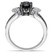 Everly Womens Diamond Sterling Silver Engagement Ring