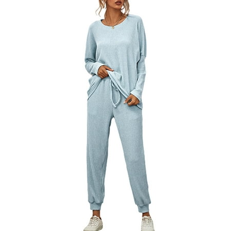 

Niuer Oversized Pajamas Set For Women Long Sleeve Plaid Soft Pajamas Set Winter Christmas Matching Xmas Sleepwear PJs Set Outfit Ladies Casual Jogger Sets