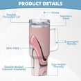 thumbnail image 5 of Sikiie High Heel Shoes Butterfly Insulated Stainless Water Bottle Lid Travel Mug Cup Insulated Tumblers Cup 40oz Ice Bully With Handle, 5 of 8