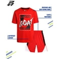 thumbnail image 2 of Pro Athlete Boys Shorts Set - 2 Piece Athletic Performance T-Shirt and Gym Shorts Activewear Set, 2 of 7