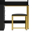 thumbnail image 5 of DEXTRUS 5 Drawers Makeup Vanity Set with LED Mirror & USB Charging for Adult, Black, 5 of 10