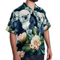 thumbnail image 2 of Koala Men's Short Sleeve Button Down Spread Collar Beach Shirts, 2 of 6