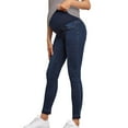 thumbnail image 6 of UJNDER Women's Maternity Jeans High Waisted Stretch Skinny Denim Comfort Fit Pull On Design Blue M, 6 of 9