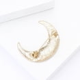 thumbnail image 5 of Jiibva Purple Enamel Crescent Moon Brooch Pin with Sleeping Metal Stars – Celestial Night Jewelry for Women, Men Unique Gold Tone Vintage-Style Accessory, 5 of 7