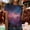 Black, variant on Women's Galactic T Shirt 3D Starry Sky Printed Short Sleeve Crewneck Fashion Planetary Summer Outfit Black