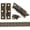 Antique Bronze, variant on 24Pcs Butt Hinge, 1" x 3/4" Metal Foldable Door Hinges with Screws for Cabinet Door Closet, Jewelry, Wooden Box (White)