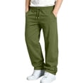 thumbnail image 2 of Miqool Boys Baggy Sweatpants Fleece Elastic Waist Drawstring Casual Wide Leg Pants with Pockets for Workout Athletic, 2 of 8