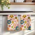 thumbnail image 7 of Vintage Boho Floral Kitchen Towels Set of 2, Yellow Pink Floral Bohemia Beige Absorbent Dish Towels for Kitchen, Microfiber Hand Towel, Quick Drying Tea Towel for Cleaning Decorative Dishcloths, 7 of 7