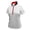 White/Navy/Red, variant on Monterey Club Women's Hi-Low Contrast Zip Front Golf Polo Shirt #2325