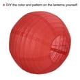 thumbnail image 4 of Uxcell 10" Paper Lanterns, Round Hanging Chinese/Japanese Lantern Decoration for Home Birthday Party, Dark Red 5 Pcs, 4 of 7