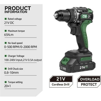 Kawasaki 840051 20-Piece Drill Kit with 19.2-Volt Ni-Cad Cordless