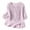 Pink, variant on Embroidered Tops for Women Plus Size V Neck Elbow Sleeve Shirts Trendy Solid Blouse Loose Breathable Outfit
