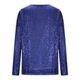 thumbnail image 5 of Celebration Haut à Manches Longues à Paillettes Col Rond – Chemise de Fête Décontractée Prête avec T-Shirts Pailletés pour Femmes Bleu TTG, 5 of 5