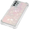 thumbnail image 6 of Compatible with Samsung Galaxy A32 5G Case Glitter Liquid Cute Clear Phone Case Floating Quicksand Shockproof Protective Bumper Silicone TPU Case for Samsung Galaxy A32 5G Star Pink YB, 6 of 12