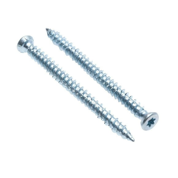 Concrete Frame Screws Self-Tapping Head and Thread in Hardened Steel Zinc Plated Concrete Screws (Pack of 100) Size 7.5mm x 72mm