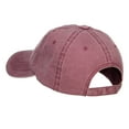 thumbnail image 3 of Wave Heart USA Flag Embroidered Washed Cap - Maroon OSFM, 3 of 5