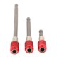 thumbnail image 1 of Juego de 3 portapuntas agonales, de alta calidad y duraderos, fabricados en acero inoxidable rojo Sharpla Destornillador Broca, 1 of 6