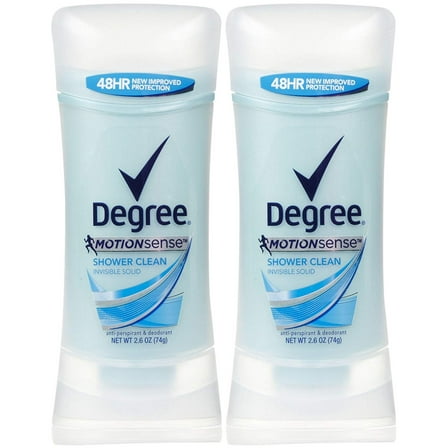 (2 Pack)Degree for Women Invisible Solid Anti-Perspirant Deodorant MotionSense, Active Clean 2.6 oz