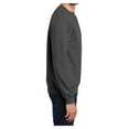 thumbnail image 3 of Mens Core Fleece Classic Crewneck Cotton/Poly fleece Sweatshirt Charcoal L, 3 of 6