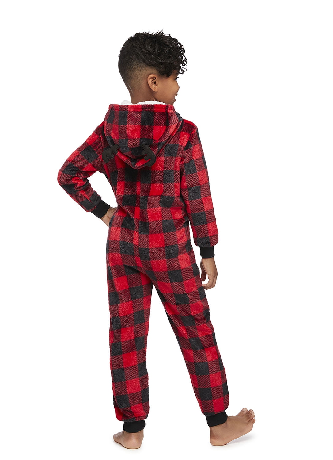 Jolly Jammies Boys or Girls Buffalo Plaid Matching Family Pajamas Union Suit, Sizes 4-16